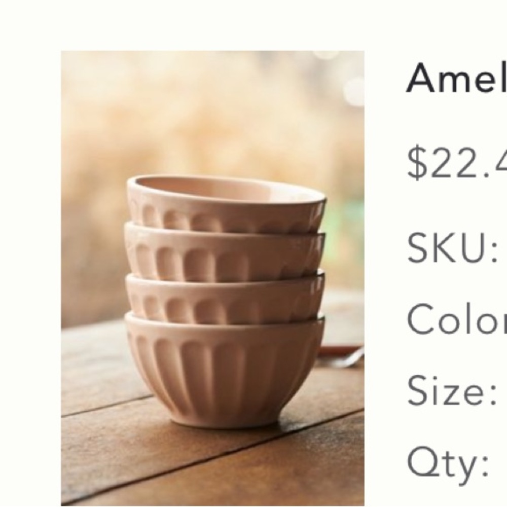Anthropologie Latte Stoneware Cereal Bowls